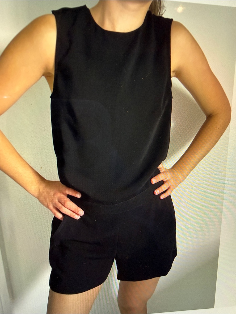Club Monaco Black Sleeveless Jumpsuit Romper